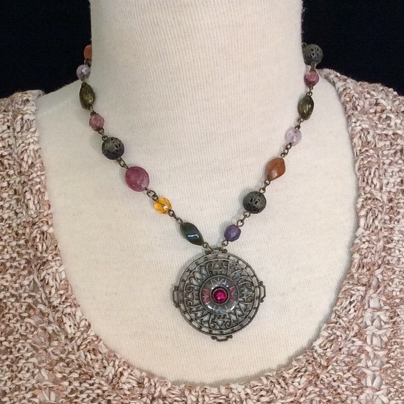 BLACK FRIDAY SALE $10  Mandala Beaded Necklace - Picture 7 of 8